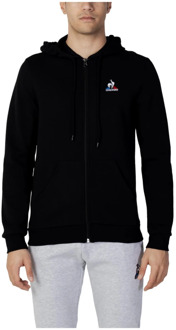 Le Coq Sportif Zwarte hoodie met ritssluiting le coq sportif , Black , Heren - Xl,L,M,S