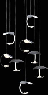 Le Gigine LED hanglamp 8-lamps wit