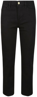 Le High Straight Jeans Frame , Black , Dames - W25