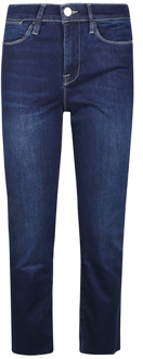Le High Straight Jeans Frame , Blue , Dames - W31