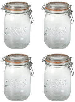 Le Parfait 12x stuks weckpotten/inmaakpotten met klepdeksel 0.75 liter