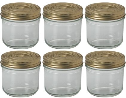 Le Parfait 6x Luchtdichte weckpotten transparant glas 500 ml - Weckpotten