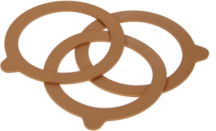 Le Parfait Weckpot inmaakringen - 10x - rubber - oranje - 11 cm - Le Parfait