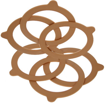 Le Parfait Weckpot inmaakringen - 30x - rubber - oranje - 11 cm - Le Parfait