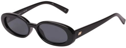 Le Specs 90s Vertrouwen | Zwarte Ovale Zonnebril Le Specs , Black , Dames - ONE Size