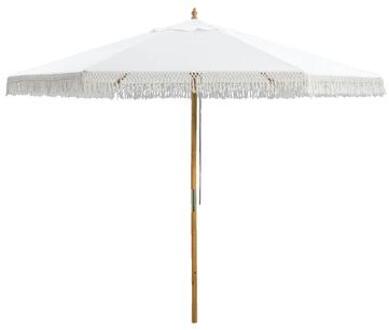 Le Sud houtstok parasol Provence - ecru - Ø250 cm - Leen Bakker Beige - 233 x 256 x 247
