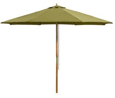 Le Sud houtstok parasol Tropical - groen - Ø300 cm - Leen Bakker