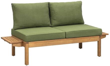 Le Sud Leen Bakker - Tuinbank Orleàns Brest - Naturel/donker - 61x157x61 Cm - Hout - Groen - 10x10x10 Cm