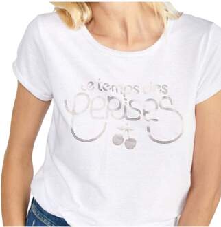 Le Temps Des Cerises Dames T-shirt Basitrame - maat XS Wit