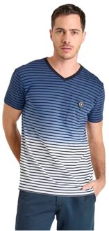Le Temps Des Cerises Russell-T-shirt voor heren - maat S Blauw