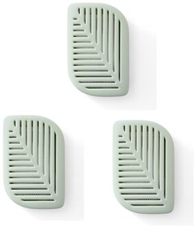 Leaf-Vormige Actieve Kool Ontgeuren Doos, Ontvochtigen En Ontgeuren Bamboe Houtskool Luchtzuiverende Tassen, 3 Packs leger groen