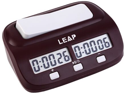 Leap Professionele Compacte Digitale Schaakklok Count Up Down Timer Elektronische Board Game Bonus Competitie Master Toernooi Gratis