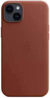 Leather Backcover MagSafe voor de Apple iPhone 14 Plus - Umber Bruin