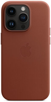 Leather Backcover MagSafe voor de iPhone 14 Pro - Umber Bruin