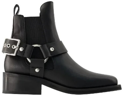 Leather boots Ganni , Black , Dames - 39 Eu,37 Eu,36 Eu,38 Eu,40 EU