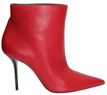 Leather boots Saint Laurent , Red , Dames - 41 EU