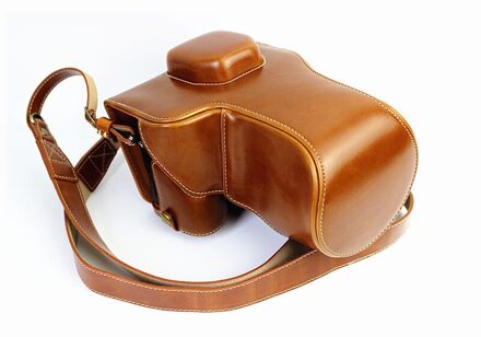 Leather case Camera bag Case Voor Sony A9 a9 A7III A7M3 A7RIII A7RM3 A7 III Markiii A73 slr Camera Cover met Batterij Opening bruin