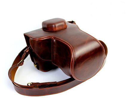 Leather case Camera bag Case Voor Sony A9 a9 A7III A7M3 A7RIII A7RM3 A7 III Markiii A73 slr Camera Cover met Batterij Opening koffie