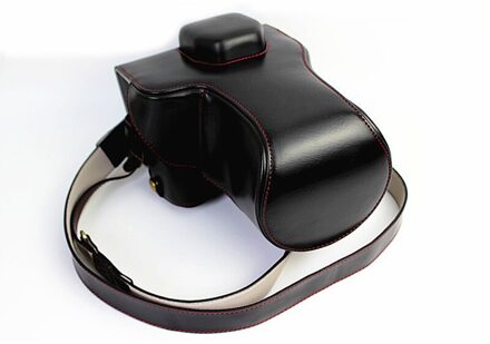 Leather case Camera bag Case Voor Sony A9 a9 A7III A7M3 A7RIII A7RM3 A7 III Markiii A73 slr Camera Cover met Batterij Opening zwart