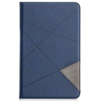 Leather Case Voor Samsung Galaxy Tab Een 10.1 T580 T585 Case Funda Taba Sm T580N Beschermhoes Tablet stand Case donker blauw