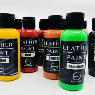 Leather coating dye color change leather carving paint sneakers DIY pigment 30ml/color 36colors neon colors customized craft