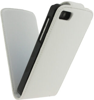 Leather Flip Case BlackBerry Z10 Wit