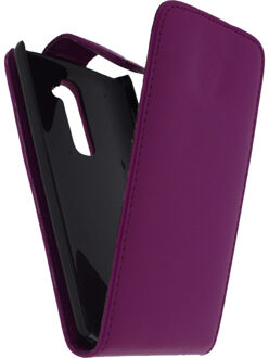 Leather Flip Case LG G2 Purple