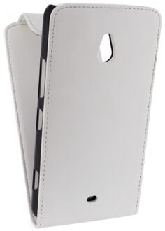 Leather Flip Case Nokia Lumia 1320 White