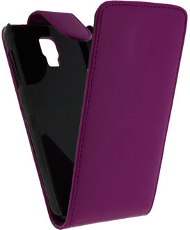 Leather Flip Case Samsung I9295 Galaxy S4 Active Purple
