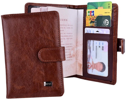 Leather Hasp Passport Cover Wallet Women Cards Credit Case Travel Document Covers Russia Men Passports Organizer Holder