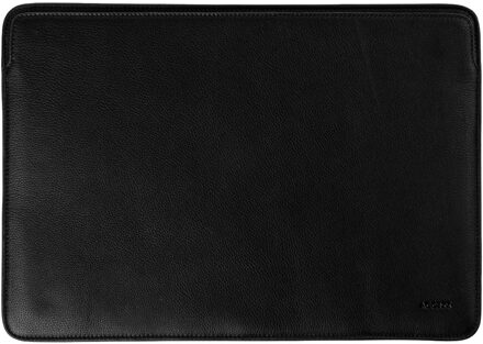 Leather hoes voor MacBook 14 inch Laptop sleeve Zwart