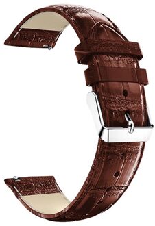 Leather Horlogeband Band met Voor Xiaomi Huami Amazfit Bip BIT Lite Jeugd/Amazfit GTS Smart Horloge Wearable Pols Bruin