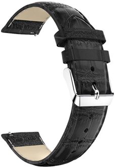 Leather Horlogeband Band met Voor Xiaomi Huami Amazfit Bip BIT Lite Jeugd/Amazfit GTS Smart Horloge Wearable Pols zwart