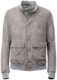 Leather Jackets Gimo's , Beige , Heren - 2Xl,Xl,L,M