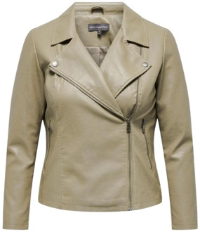 Leather Jackets Only Carmakoma , Beige , Dames - Xl,L,M