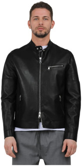 Leather Jackets The Jack Leathers , Black , Heren - L,M
