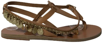 Leather sandals Ancient Greek Sandals , Brown , Dames - 37 EU