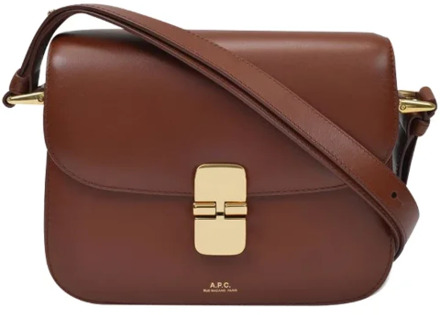 Leather shoulder-bags A.p.c. , Brown , Dames - ONE Size