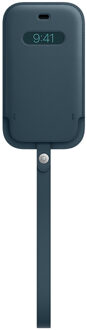 Leather Sleeve MagSafe voor de iPhone 12, iPhone 12 Pro - Baltic Blue
