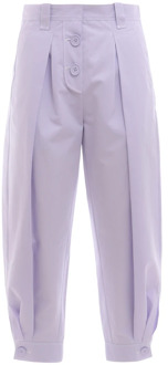 Leather Trousers Krizia , Purple , Dames - Xs,2Xs