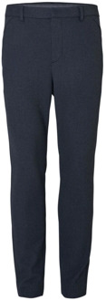 Leather Trousers Plain Units , Blue , Heren - W30