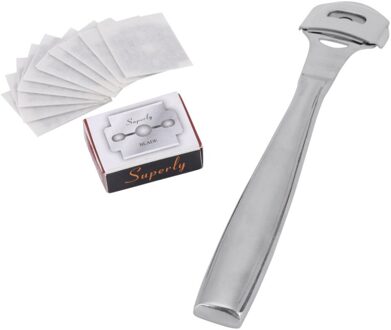 Leathercraft Skiving Tool Rvs Edge Skiver Leer Skiver Blade Voor Dunner DIY Leather Craft 10 Blades Set