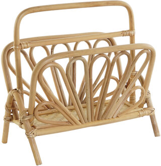 Lectuurbak Bali - voor tijdschriften/kranten/boek - naturel - rotan - 44 x 27 x 41 cm