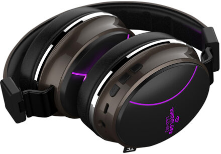 LED-002 Draadloze Bluetooth Headset Opvouwbare Hoofdtelefoon 3D Stereo Gaming Headset Grijs
