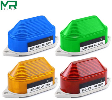 LED-3051 Strobe Signal Warning light 12V 24V 220V Indicator light LED Lamp small Flashing Light Security Alarm