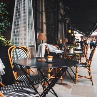 LED accu-tafellamp Cosenza 2.0 34cm roestkleuren