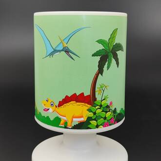 LED accu-tafellamp Dino, USB, IP44 groen, meerkleurig