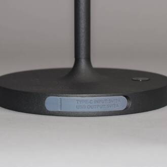 LED accu-tafellamp Flus, zwart/wit zwart, wit