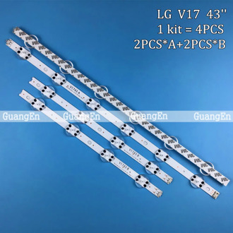 LED Backlight Strip 10 lamp for LG SUNG WEI55V0 E74739 94V-0 43" V17 art3 2867 TV 43LJ614V 43LV340C 43UJ670V 43UJ6565 43UJ6525