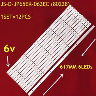 Led Backlight Strip 6 Lamp Voor Akai Aktv655 JS-D-JP65EK-062EC (80228) E65EK-P1000/600-2BN 6V/Led